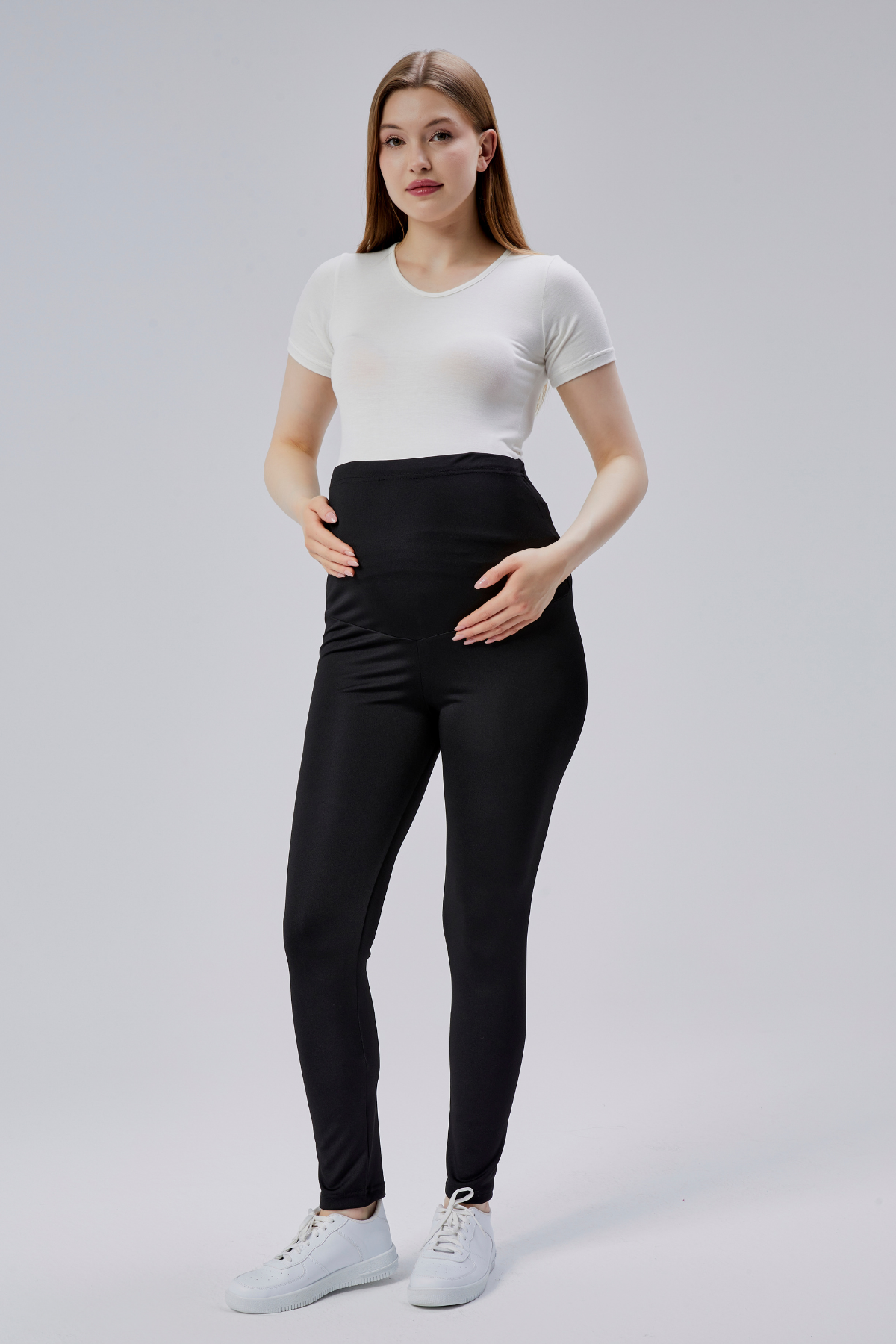 Toparlayıcılı Ayarlanabilir Bel Hamile Tayt