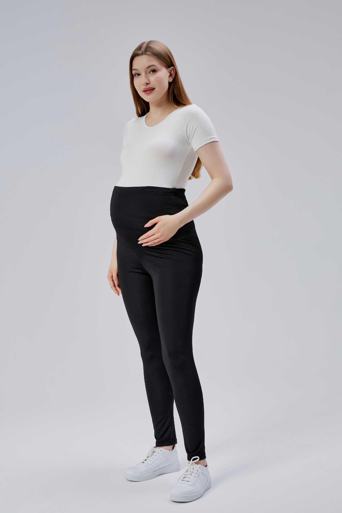 Toparlayıcılı Ayarlanabilir Bel Hamile Tayt