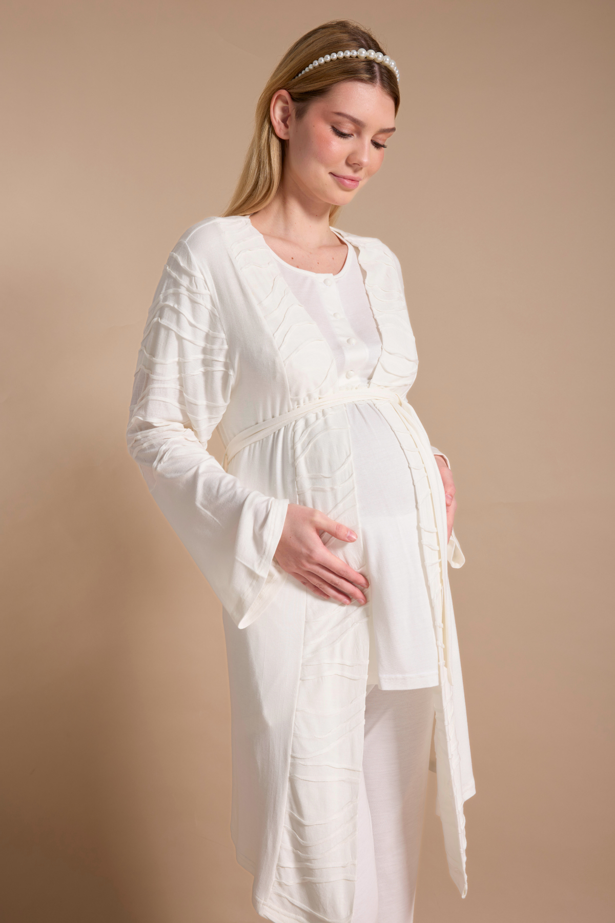 Viskon Sabahlıklı Lohusa Pijama Takımı 718