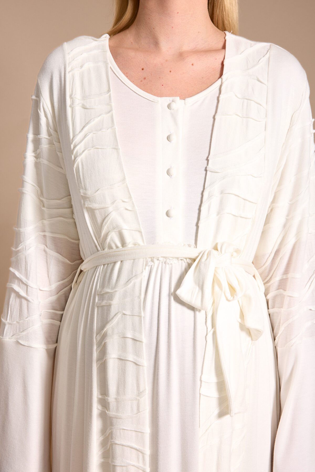 Viskon Sabahlıklı Lohusa Gecelik Takımı - 716