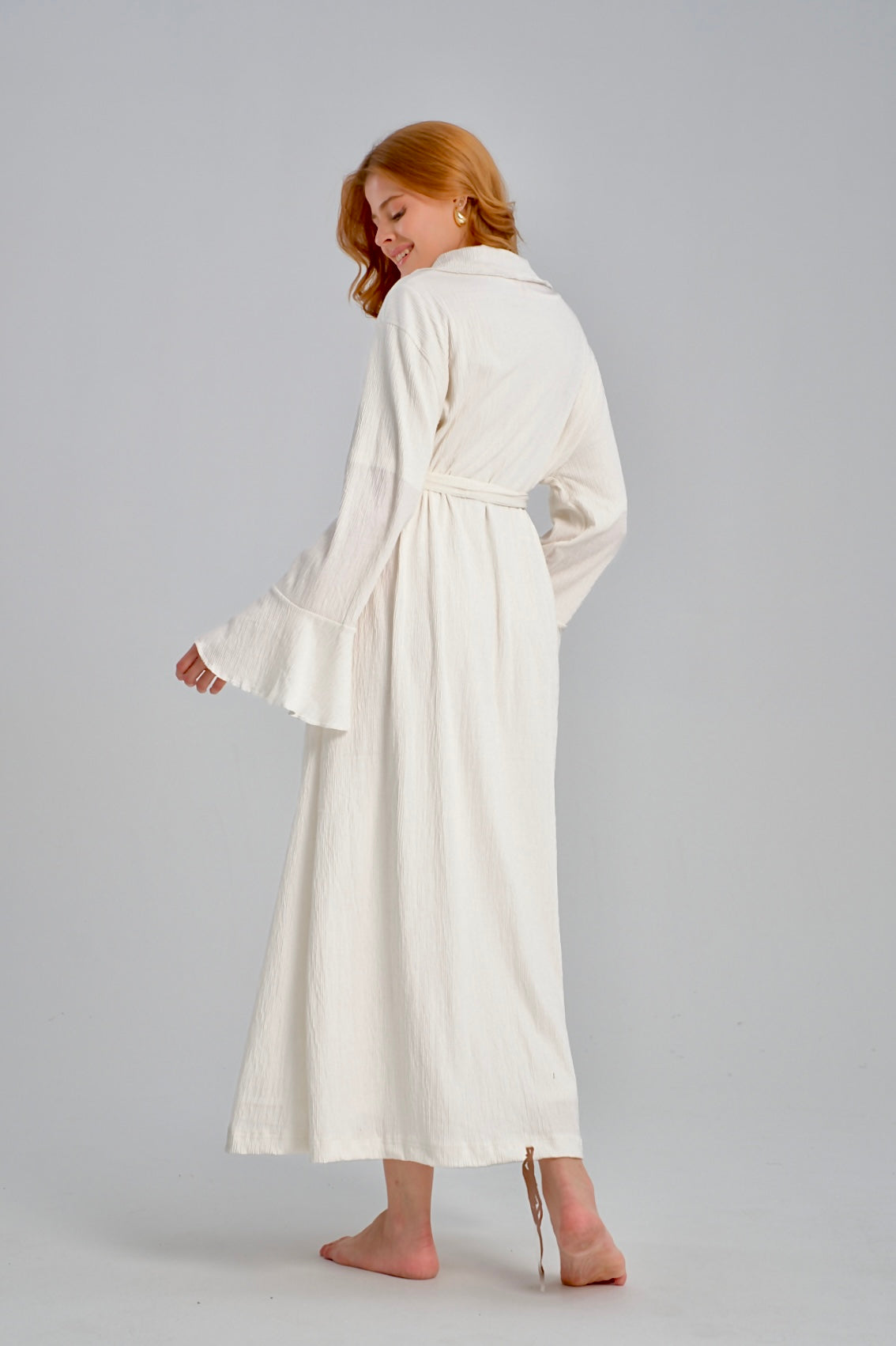 Yumuşak Dokulu Jakar Sabahlıklı Lohusa Gecelik Takımı - 541