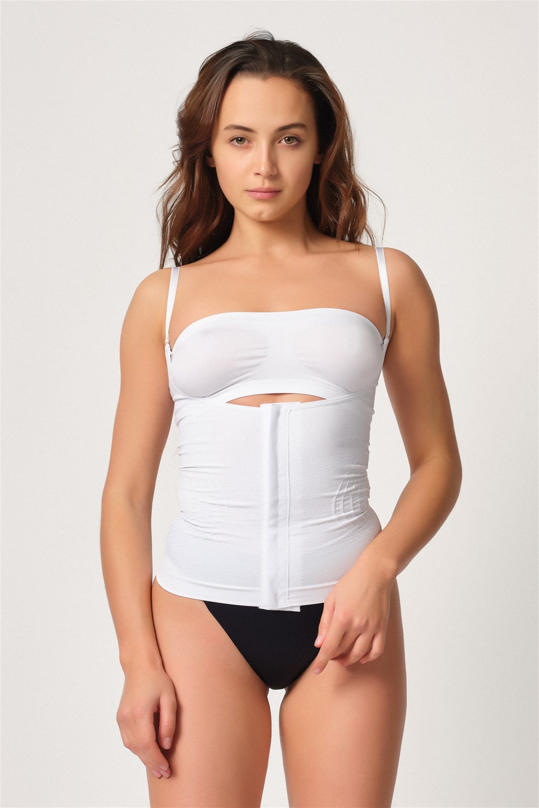 Emay 2030 Agraflı Göğsü Açık Atlet Lohusa Korse - Rimel Homewear