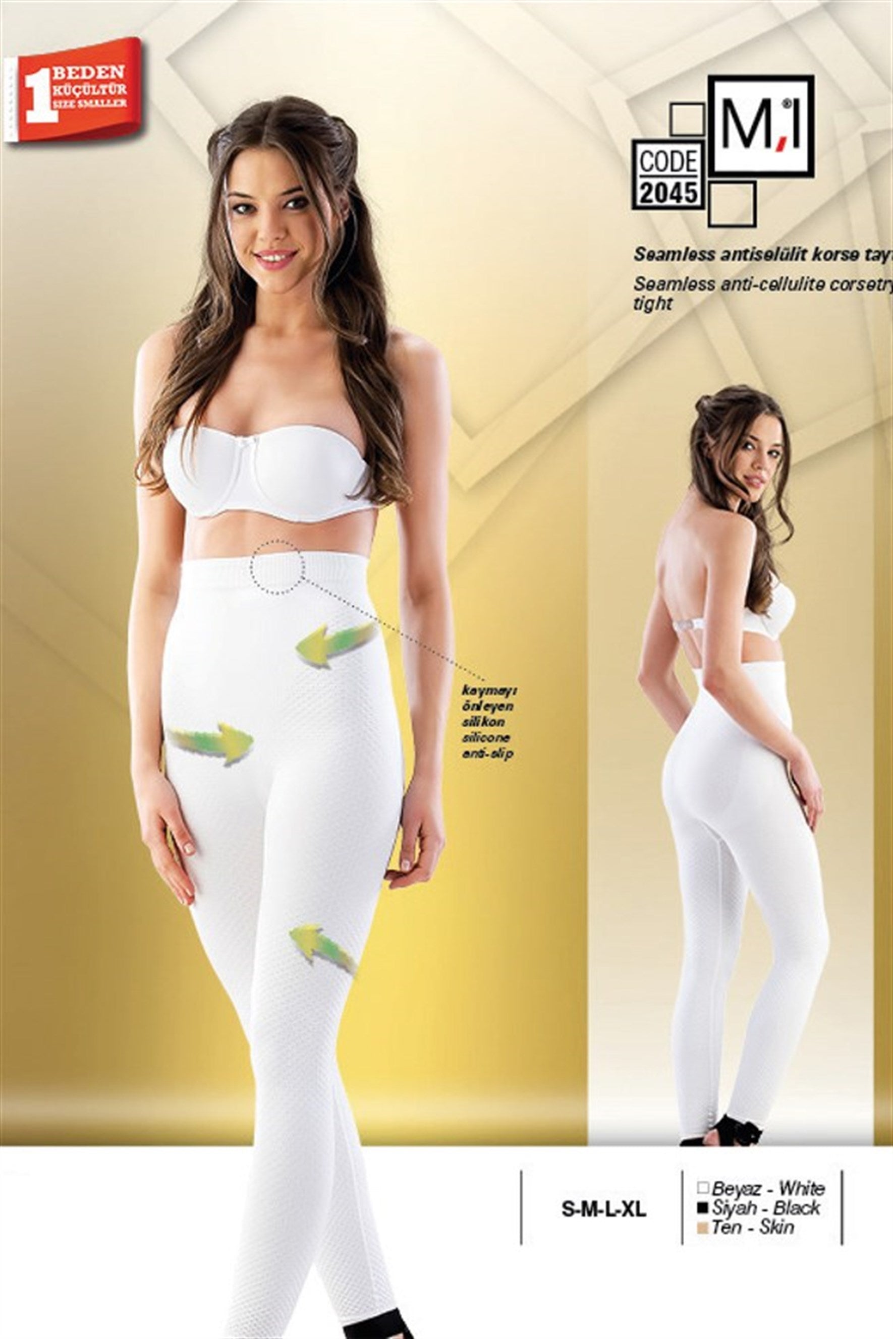 Emay 2045 Antiselülit Dikişsiz Lohusa Korse Tayt - Rimel Homewear