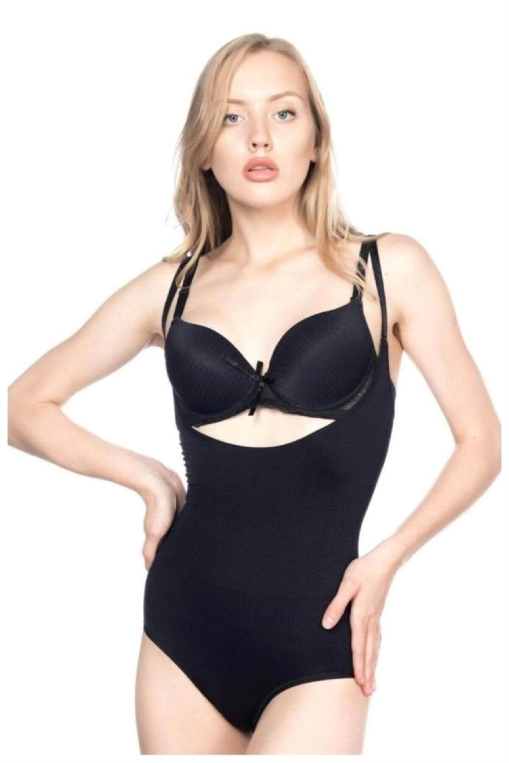 Emay 2811 İz Yapmaz Göğsü Açık Slip Boy Lohusa Korse - Rimel Homewear