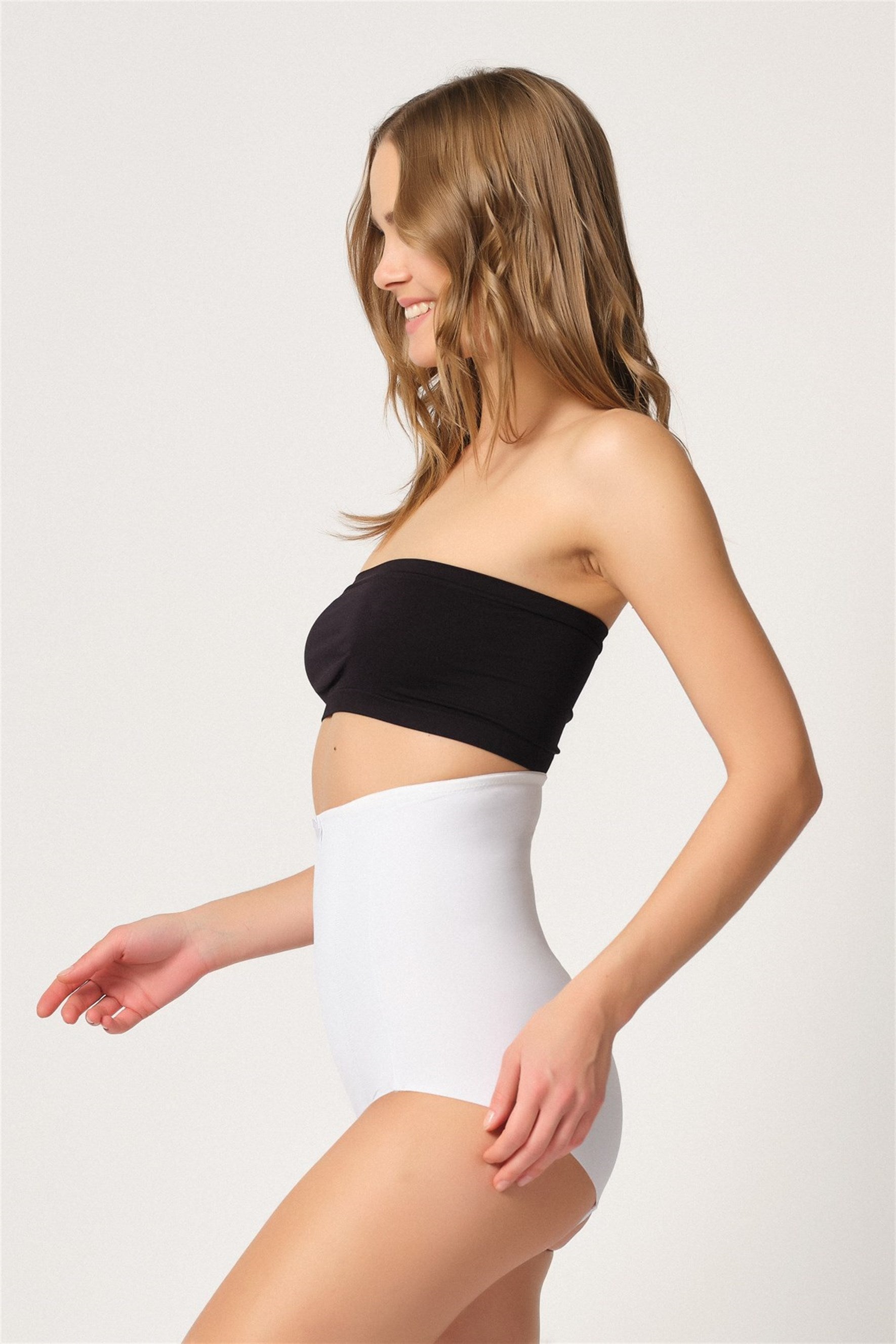 Emay 2920 Karın Toparlayıcı Destekli Lazer Slip Lohusa Korse - Rimel Homewear