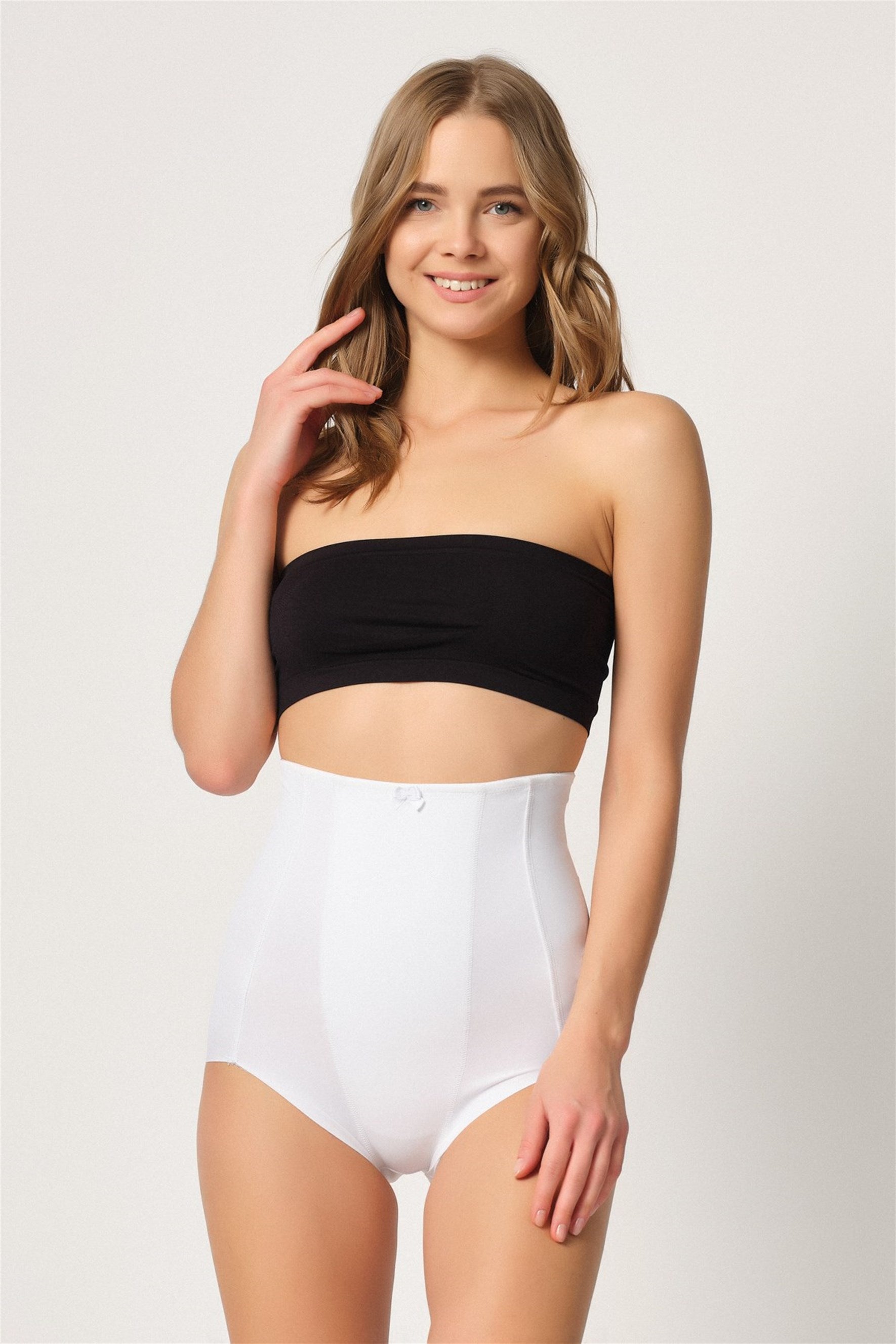 Emay 2920 Karın Toparlayıcı Destekli Lazer Slip Lohusa Korse - Rimel Homewear