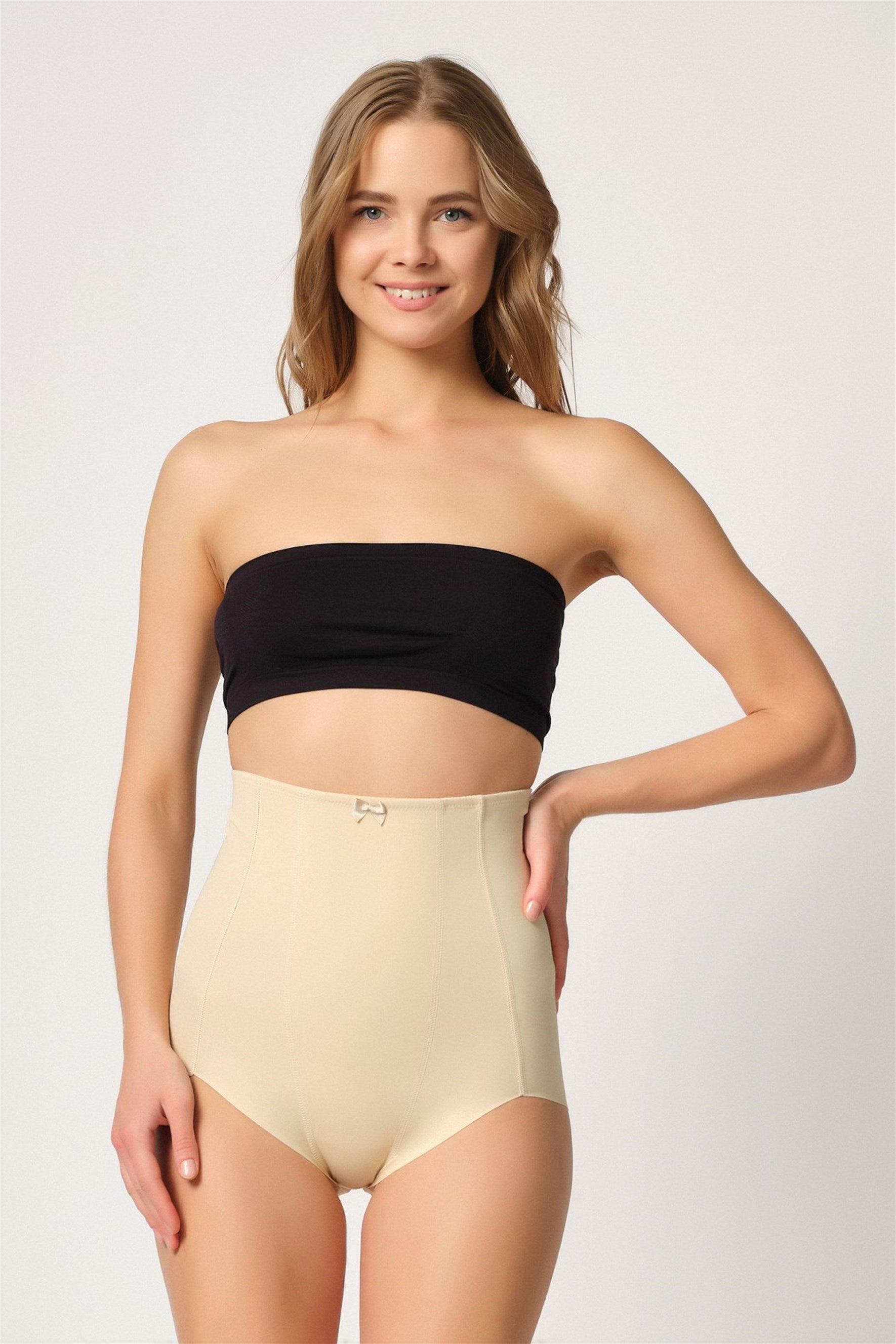 Emay 2920 Karın Toparlayıcı Destekli Lazer Slip Lohusa Korse - Rimel Homewear