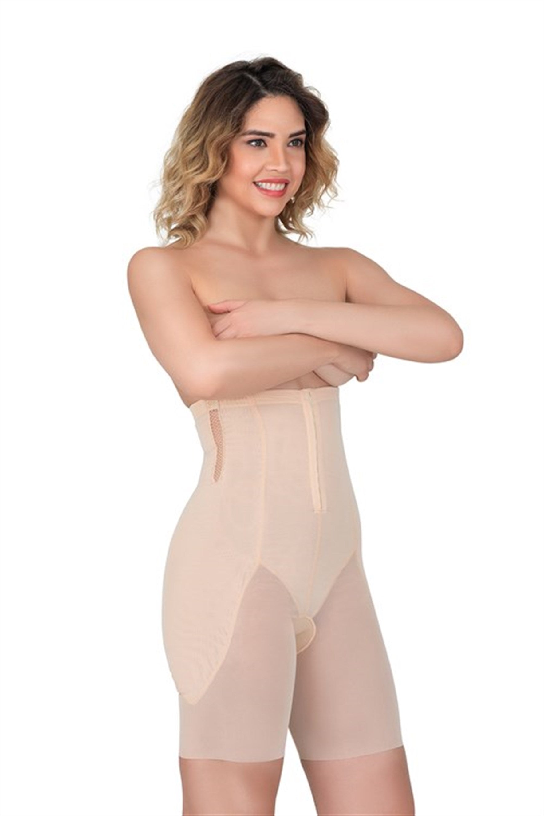 Emay 2928 Toparlayıcı Ön Agraflı Tül Lazer Lohusa Korse - Rimel Homewear