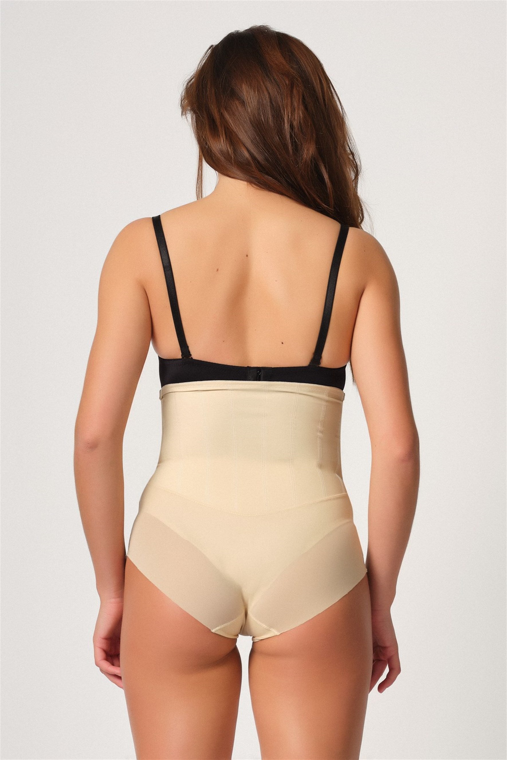 Emay 2945 Tül Karyokalı Lazer Slip Lohusa Korse Beyaz - Rimel Homewear