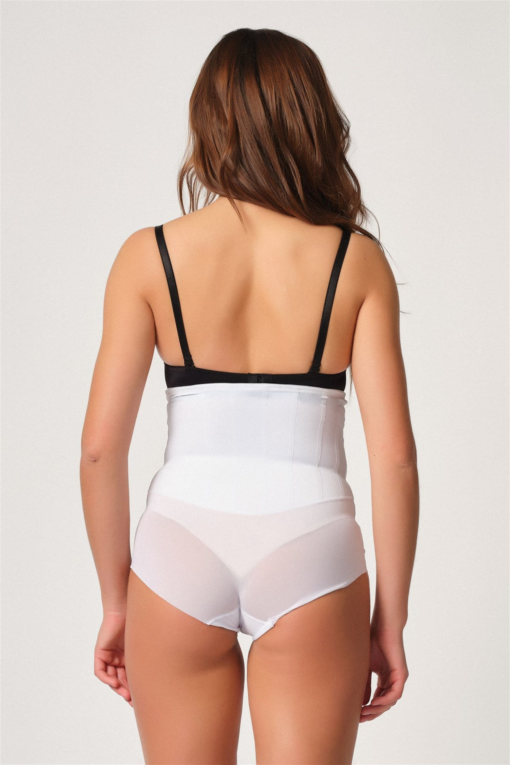 Emay 2945 Tül Karyokalı Lazer Slip Lohusa Korse Beyaz - Rimel Homewear